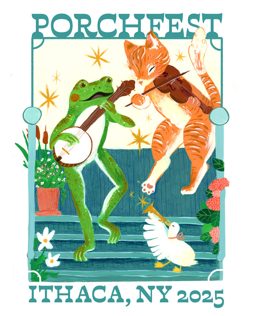Porchfest 2025 artwork by Julian Plum